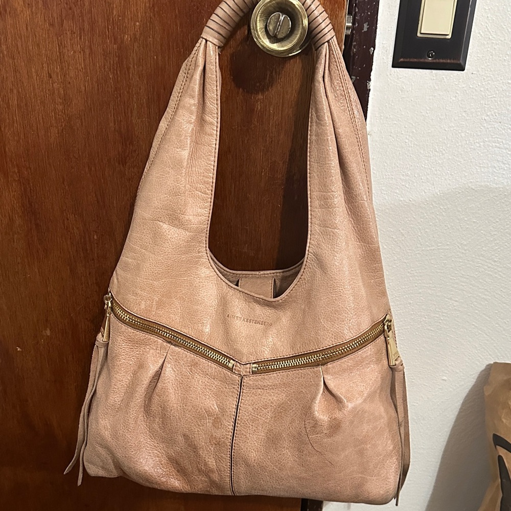 Aimee Kestenberg Blush Leather Hobo Bag